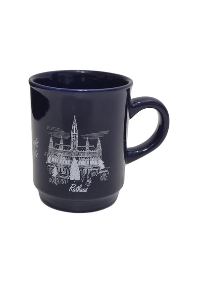 Vintage Nürnberg Christkindlesmarkt Tasarımlı Porselen Kupa 9,5cm 006 Çok Renkli