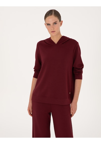 Pierre Cardin Kadın Vişne Sweatshirt 50314972-vr223 Vişne