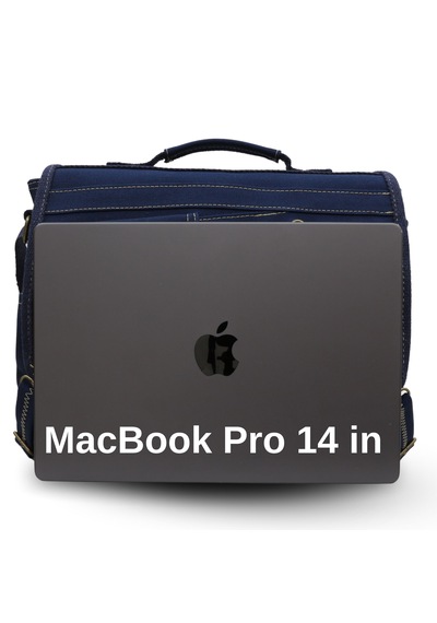 Cappadocia Vintage 4017 Siyah 14" Laptop Pamuk Gabardin Postacı Okul Çantası Unisex Kilitli Çok Cepli Omuz Askılı Siyah