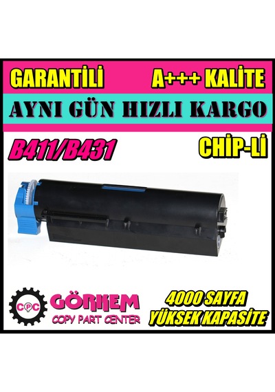 Oki B411 / 431 / Mb461 / 471 / 491 Uyumlu Toner