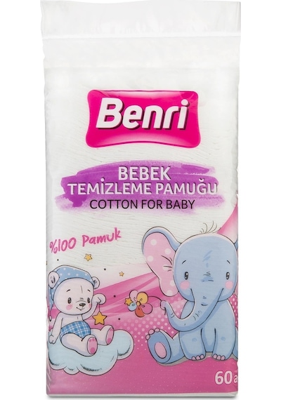 Bebek Temizleme Pamuğu 60 Adet