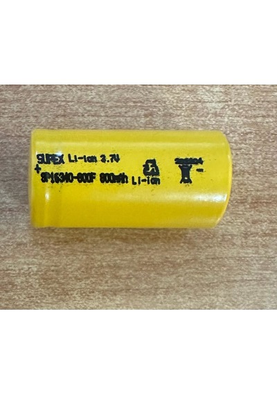 Supex 16340-800ma 3.7 Volt Düz Kafa Pil