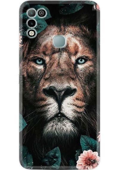 Infinix Hot 11 Play Kilif Resimli Silikon Leon Flowers 1307 552976082