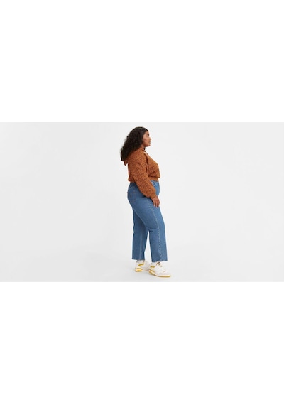 Levi'S Ribcage Straight Kadın Jean Pantolon - Jazz Pop Plus Size -5245 Med İndigo - Worn İn Levi'S Ribcage Straight Kadın Jean Pantolon - Jazz Pop Plus Size -5245 Med İndigo - Worn İn