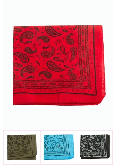 Çini Desenli Keten Bandana 50 50