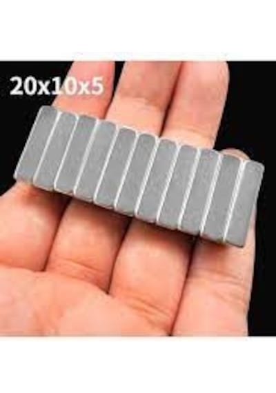 Neodyum Mıknatıs 20x10x5 Mm 5 Adet