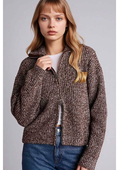 Defacto Oversıze Kapüşonlu Hırka G6033ax25wnbn505 Kahve-bn505