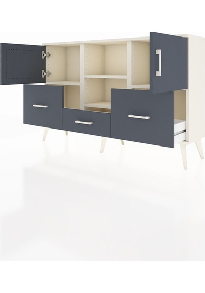 Arges Konsol 4 Raflı 3 Çekmeceli 3 Kapaklı 132x30x83 Aytaşı-antrasit/antrasit Antrasit/antrasit Arges Konsol 4 Raflı 3 Çekmeceli 3 Kapaklı 132x30x83 Aytaşı-antrasit/antrasit Antrasit/antrasit
