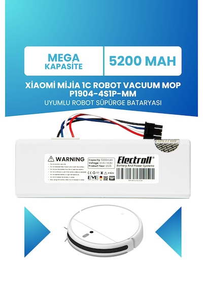 Xiaomi Mijia 1c Robot Vacuum Mop P1904-4s1p-mm Batarya 5200mah