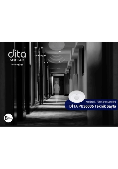 Dita Pu36006 Kızılötesi / Pır Sıva Üstü 360 Varlık Sensörü