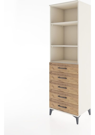 Hyperion Dolap 3 Raflı 5 Çekmeceli 60x44x195 Aytaşı-çam Aytaşı