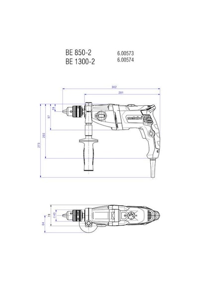 Metabo BE 850-2 Darbesiz Matkap 850 W