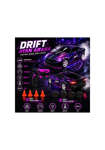 Uzaktan Kumandalı Drift Atan Araba 4wd 4 Çeker 12km/h Hız Işıklı Şarjlı Yedek Tekerlek Ve Duba Dahil +6 - 885911695 Diğer Uzaktan Kumandalı Drift Atan Araba 4wd 4 Çeker 12km/h Hız Işıklı Şarjlı Yedek Tekerlek Ve Duba Dahil +6 - 885911695 Diğer