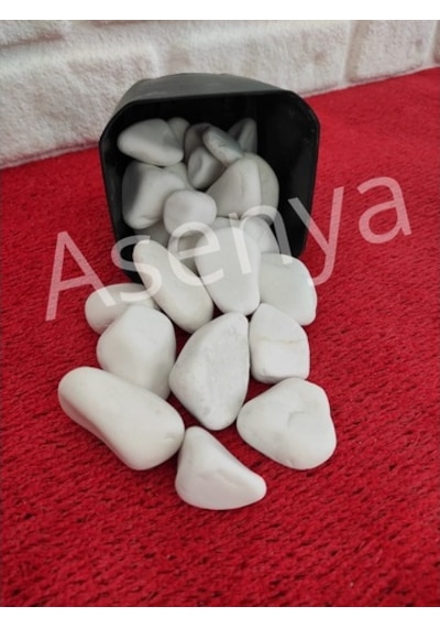 Dolomit Taş 25 Kg 2-4 Cm Beyaz Dere Taşı Çakıl Taşı Bahçe Süs Taş