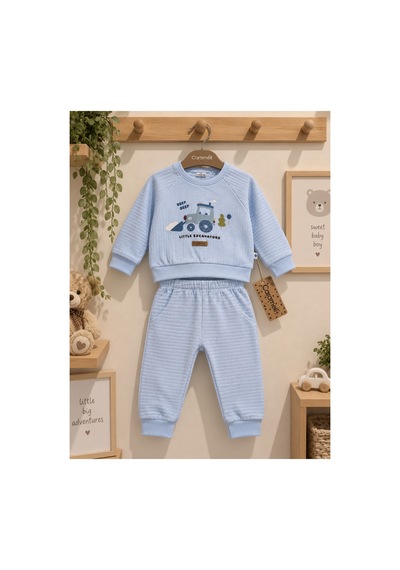 Caramell Erkek Bebek İkili Takım 2202 1985 2712 Mavi Mavi
