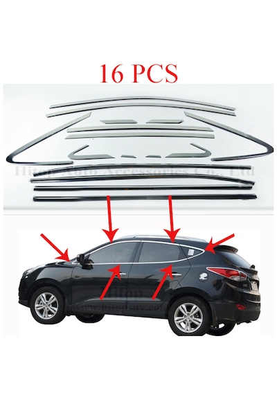 Hyundai İx35 Krom Cam Çerçevesi 16 Parça 2009 Ve Sonrası Krom Cam