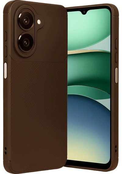 Samsung Galaxy Uyumlu, A07 4g Auto Focus Karbon Kapak - Kahverengi