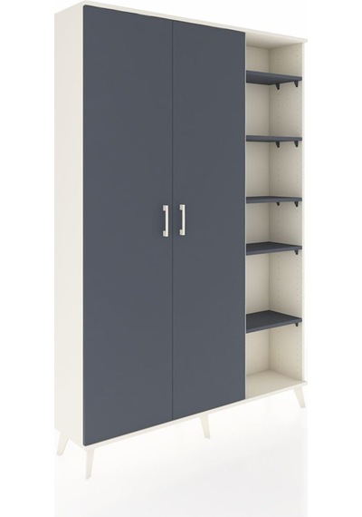 Arges Dolap 7 Raflı 2 Kapaklı Tek Askılı 132x30x195 Aytaşı-antrasit/antrasit Antrasıt/antrasıt Arges Dolap 7 Raflı 2 Kapaklı Tek Askılı 132x30x195 Aytaşı-antrasit/antrasit Antrasıt/antrasıt
