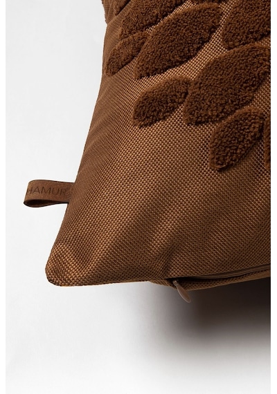 Bohem Özel Tasarım Punch Panç Desen Kare Dekoratif Kırlent Kılıfı 43x43 cm Flower Taba
