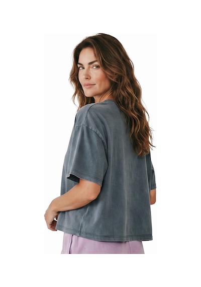 Sportive Sara Kadın Gri Günlük Stil T-shirt 26yk0026-kgrı