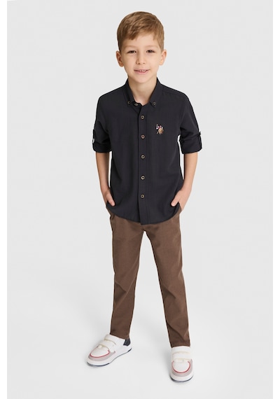 U.S. Polo Assn. Erkek Çocuk Siyah Gömlek Basic 50320263-vr046