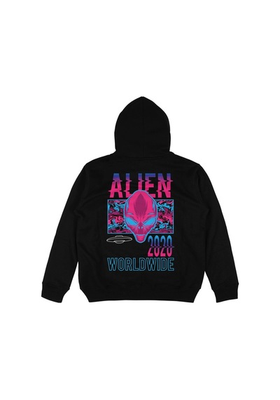 Startmore Adrift Alien Siyah Oversize Unisex Kapüşonlu Sweatshirt Hoodie Siyah