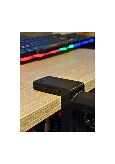 Trak3d Siyah Premium Asılabilir Kulaklık Standı-kalın Masalar İçin İdeal, Sağlam Kaydırmaz Keçeli, Ergonomik Masaüstü Askı, Shadow Edition Long