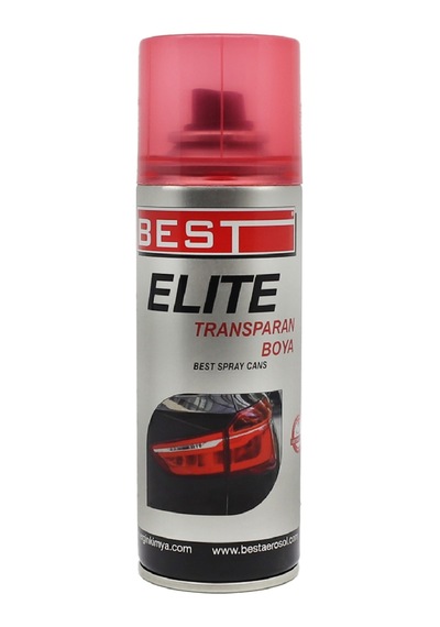 Best Elite Transparan Far Boyası 200 Ml Kırmızı 1434