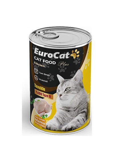 Eurocat - 160 - Tavuk Parça Etli Ytş. Kedi Konserve - Dpmıx-hb - 400 Gr