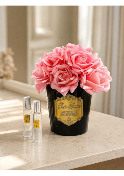 Rosemira On Güllü Parfümlü Dekoratif Çiçek - Pembe-7536 Gül - Meyve
