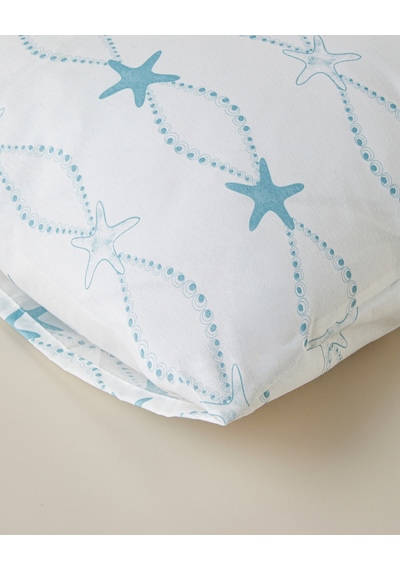 English Home Starfish Kolay Ütülenir 2'li Yastık Kılıfı 50x70 Cm Mavi