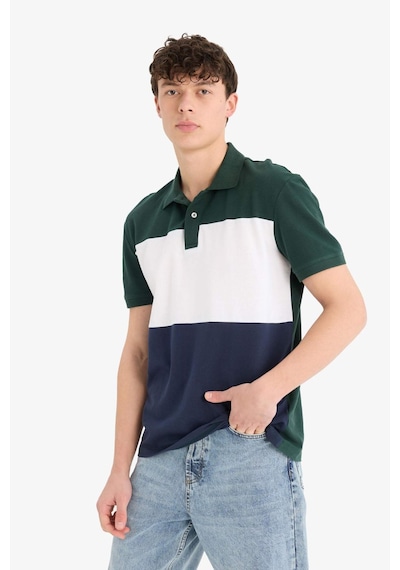 DeFacto %100 Pamuk Regular Fit Polo Yaka Bloklu Kısa Kollu Tişört D7940AX25SPGN245 DeFacto %100 Pamuk Regular Fit Polo Yaka Bloklu Kısa Kollu Tişört D7940AX25SPGN245