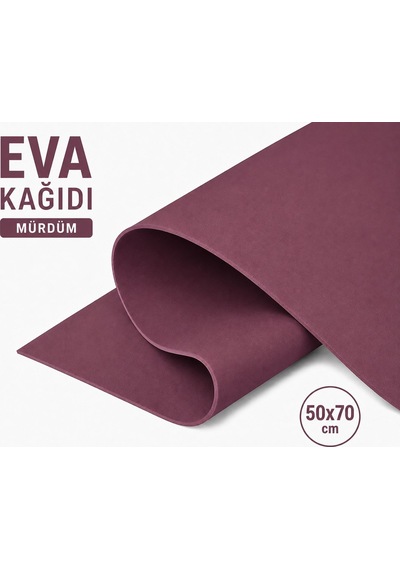 Eva Kağıt, Çiçek Yapım Eva, Dekoratif Süsleme Ve Elişi Kağıdı, 1.5 Mm - 50x70 Cm - Mürdüm