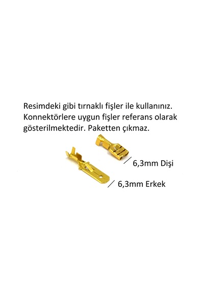 10 Takım 6 Terminal Konnektör Kılıf 6,3 Erkek Ve Dişi Fiş İçin