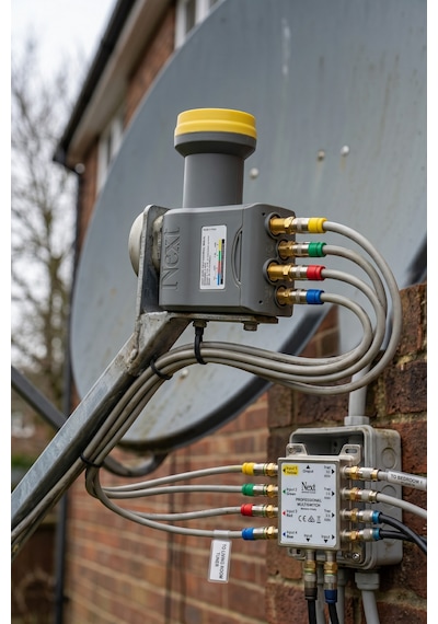 Next Nextstar Next Gold Plus Quattro Lnb Merkezi Sistem Santral Lnb'si 4k Uyumlu