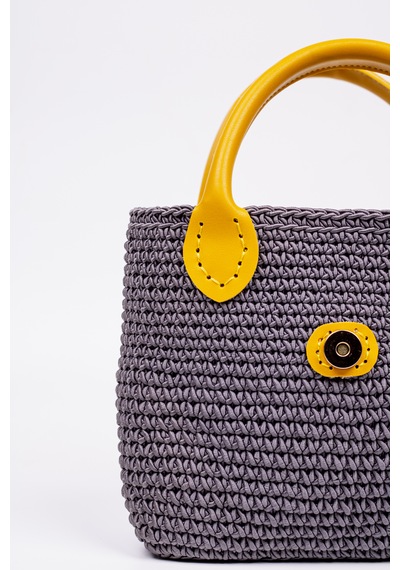 Fabric Craft Bag El Çantası Floş İplik Gri Gri
