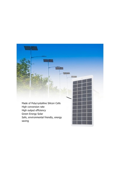 Güneş Paneli, 5w 12v Taşınabilir Yüksek Verimli Güneş Modülü Dc Arayüzlü Polikristal Güneş Enerjisi Paneli,