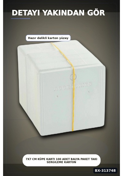 7x7 Cm Küpe Kartı 100 Adet Balya Paket Takı Sergileme Kartonu Perakende Toptan Bx-313748 çok renkli