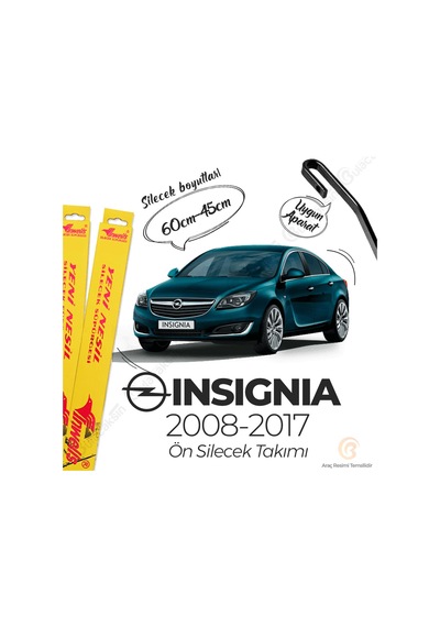 Opel İnsignia Muz Silecek Takımı 2008-2016 İnwells