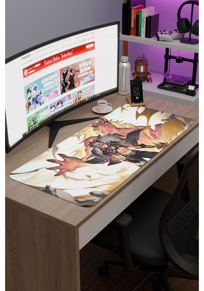 Itto Genshin Impact Anime Gacha V5 - 90x40 Xxl Gaming Mouse Pad Fare Altlığı