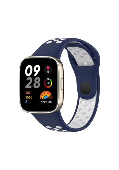 Watch 3 Spor Delikli Kordon - Lacivert-beyaz