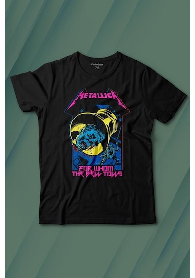 Kendim Seçtim Metallica For Whom The Bell Tolls New Yeni Rock Metal Müzik Baskılı Tişört Çocuk T-shirt 001