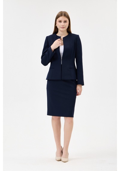 Velnara Moda Lacivert Klasik Kadın Takım Elbise-sıfır Yaka Ceket & Kısa Kalem Etek Lacivert - 927030108 Lacivert Velnara Moda Lacivert Klasik Kadın Takım Elbise-sıfır Yaka Ceket & Kısa Kalem Etek Lacivert - 927030108 Lacivert