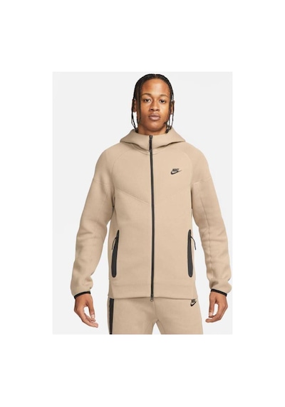 Nike Sportswear Tech Fleece Windrunner Tam Boy Fermuarlı Erkek Kapüşonlu Sweatshirt Fb7921-247 Altın