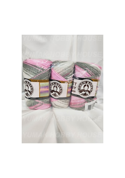 Sweet Baby Batik Ebruli El Örgü İpi 3 Adet - Renk: 333