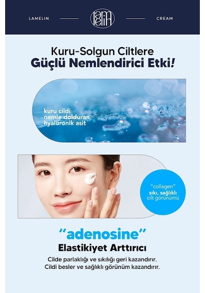 Lamelin Hyaluronic Acid İçeren Nemlendirici Yüz Bakım Kremi Lamelin Hyaluronic Pure Cream 50 ML