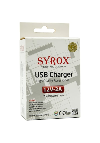 Syrox J34 Usb Şarj Adaptörü (Başlık) 12W