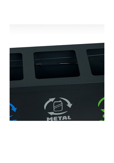 4 Lü Sıfır Atık Kutusu Geri Dönüşüm Ünitesi Gd-504 Metal Atık Ayrıştırma Sistemi Hey Çelik