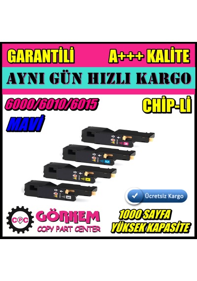 Xerox 6010 Uyumlu Toner Mavi