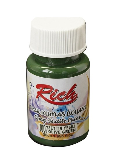 Rich Opak Kumaş Boyası 50 Cc. 3007 Zeytin Yeşili